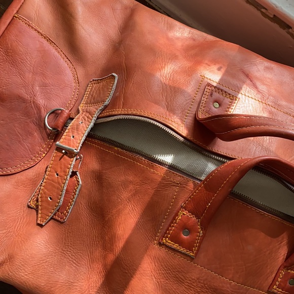 Vintage Real Buttery Leather Professors Duffel Bag - Picture 9 of 11